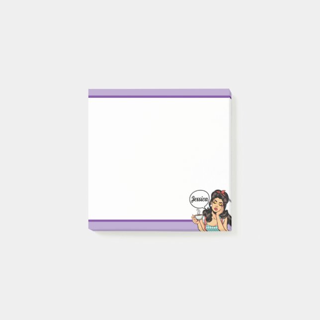 Retro Pinup_ Rise and Shine Post-it Notes (Front)