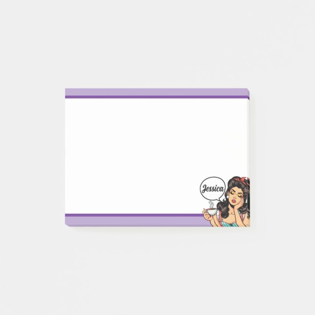 Retro Pinup_ Rise and Shine Post-it Notes (Front)