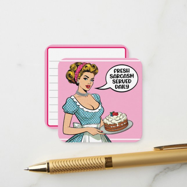 Retro Pinup_ Served Daily Enclosure Card (Front/Back In Situ)