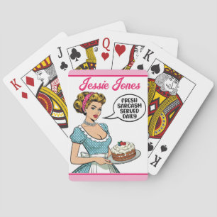 Retro Pinup_ Served Daily Playing Cards
