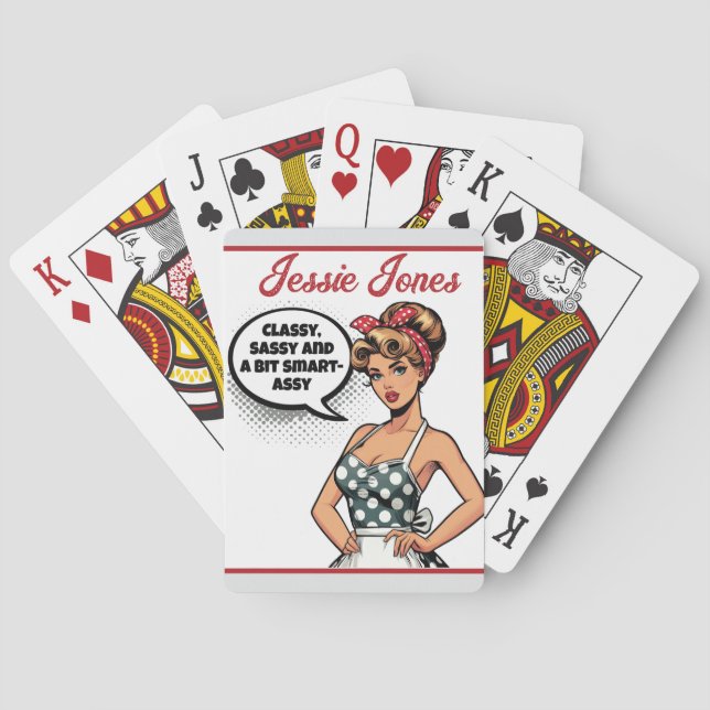 Retro Pinup_ Smart Assy Playing Cards (Back)