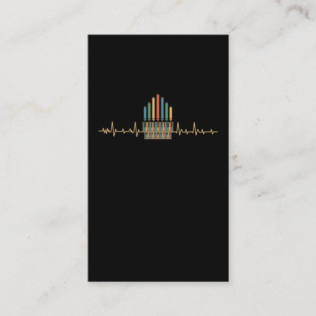 Retro Pipe Organ Church Music Organist Business Card (Front)