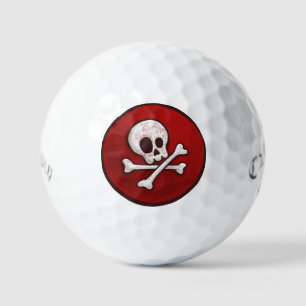 Retro Pirate Skull and Bones Danger Graphic  Golf Balls
