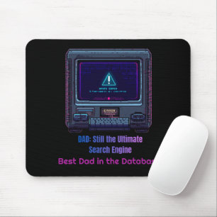 Retro Pixel Art Tech Dad Personalised Gift Mouse Mat