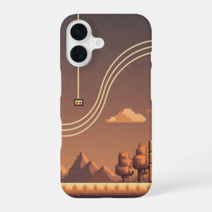 Retro Pixel Bounce iPhone 16 Case