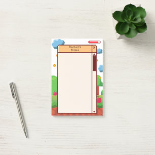 Retro Pixel Gaming Personalised Post-it Notes