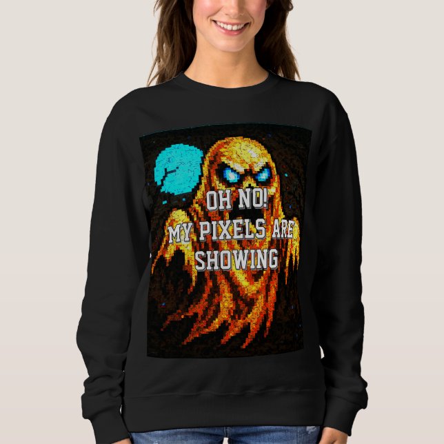 Retro Pixel Ghost  Sweatshirt (Front)