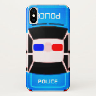 Retro pixel police car cover