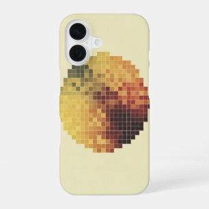 Retro Pixelated Circle iPhone 16 Case