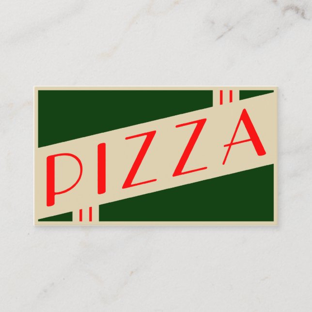 retro pizza business card (Front)