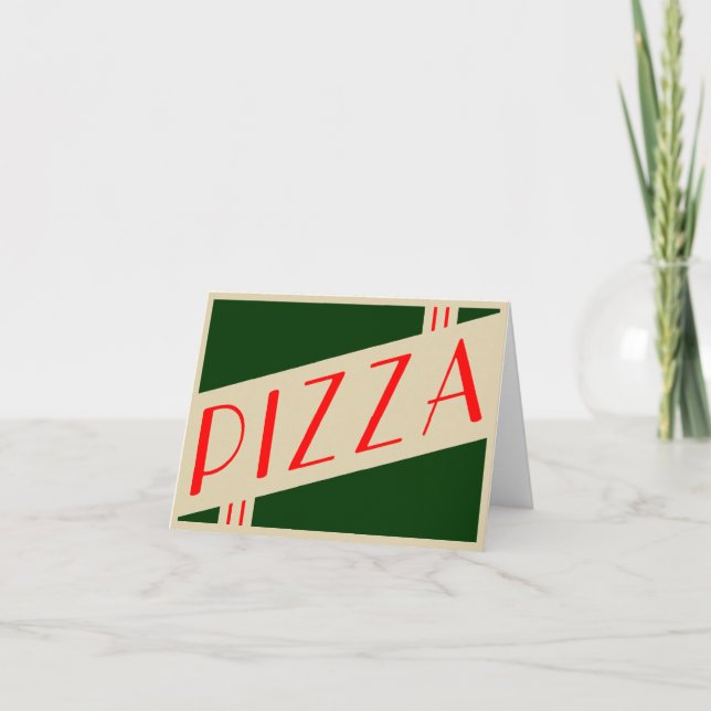 retro pizza card (Front)