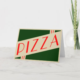 retro pizza invitation