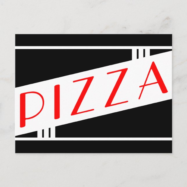 retro pizza postcard (Front)
