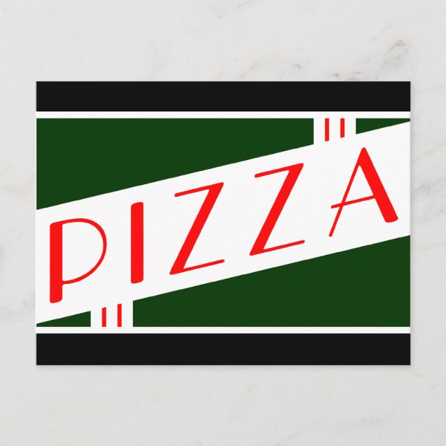 retro pizza postcard (Front)