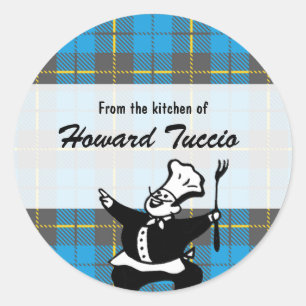 Retro Plaid "From the Kitchen" sticker