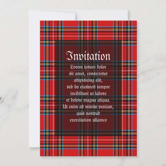 Retro Plaid Invitation (Front)