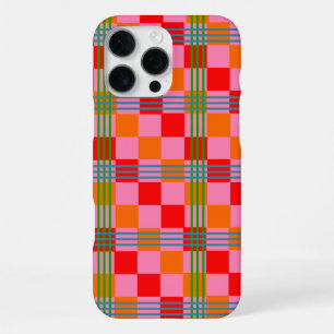 Retro Plaid iPhone 16 Pro Max Case