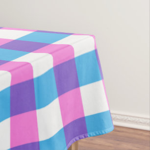 Retro Plaids Colorful Pattern Tablecloth