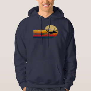 Retro Plane Sunset Retro Plane Flying Vintage Hoodie