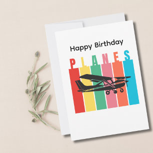 Retro Planes Cessna Aeroplane Aviation Birthday