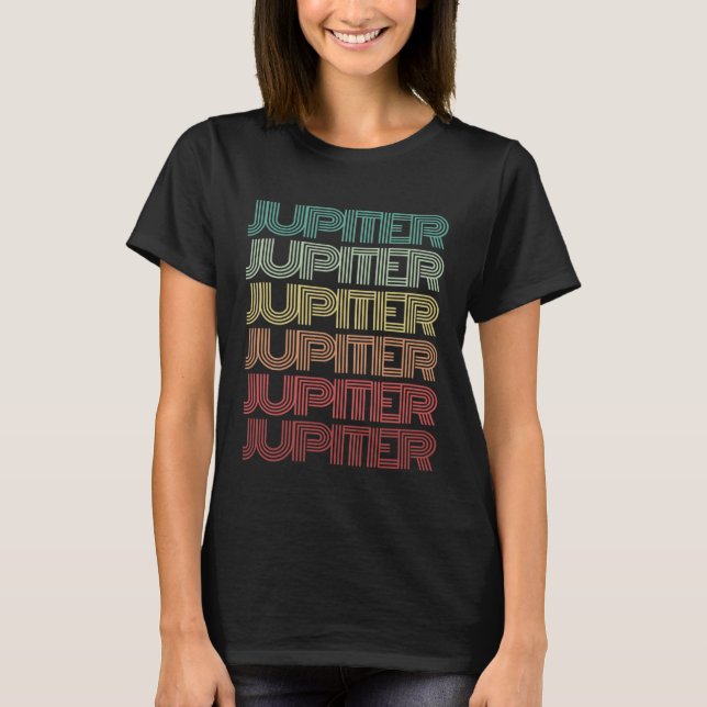 Retro Planet JUPITER Science Crew Astronomy Team S T-Shirt (Front)