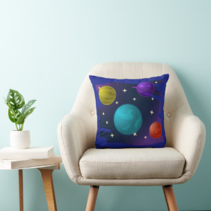 Retro Planets Cushion