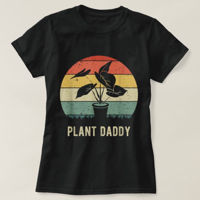 Retro Plant Daddy | Funny Gardener Gift T-Shirt (Design Front)