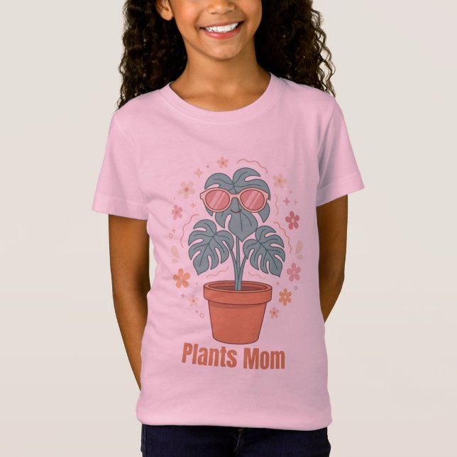 Retro Plants Mum T-Shirt (Front)