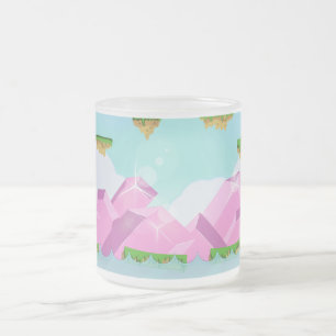 Retro Platform Game Frosted Glass Coffee Mug