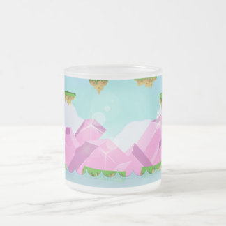 Retro Platform Game Frosted Glass Coffee Mug