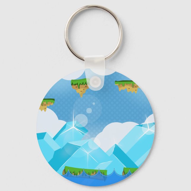 Retro Platform Game Key Ring (Front)