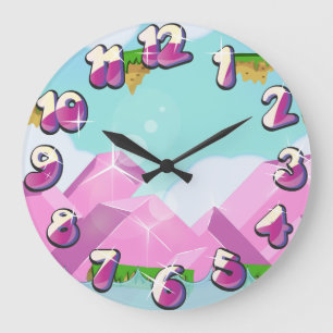 Retro Platform Game Large Clock