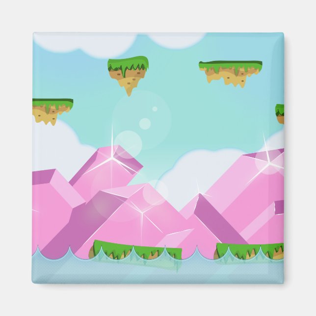 Retro Platform Game Magnet (Front)