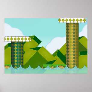 Retro Platform Game Poster