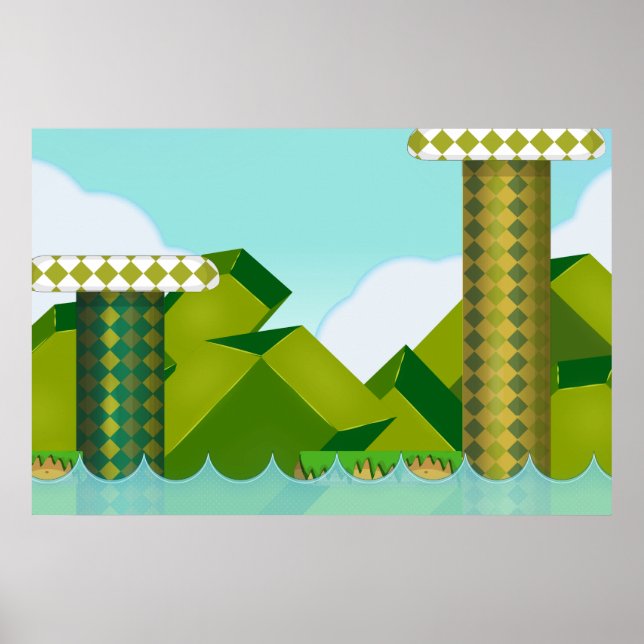 Retro Platform Game Poster (Front)