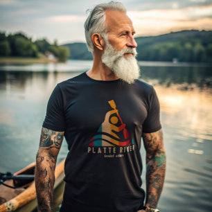 Retro Platte River Kayaking T-Shirt