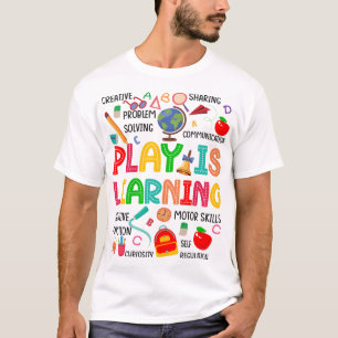 Retro Play is Learning Kindergarten Teacher Team T-Shirt