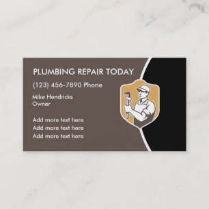 Retro Plumbing Design Business Card