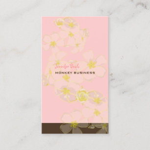 RETRO PLUMERIAS/DIY BACKGROUND COLOR BUSINESS CARD