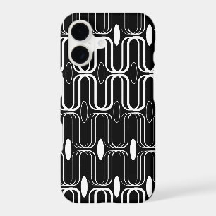Retro Pod Black White Abstract Mod Art Phone Case