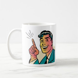 Retro Pointing Man Mug