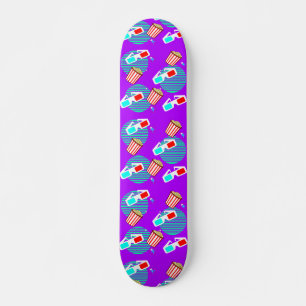 Retro Polarised 3d Movie Buttered Popcorn Skateboard