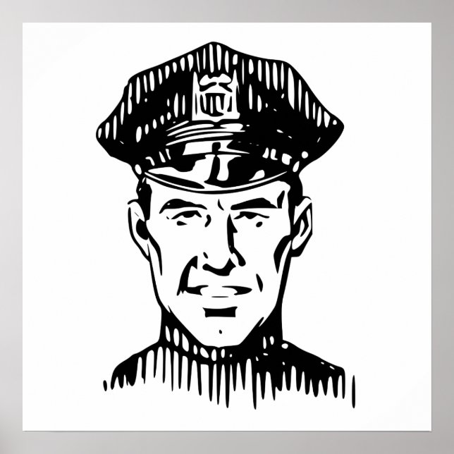 Retro Policeman Poster (Front)