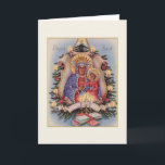 Retro Polish Religious Częstochowa Christmas Card<br><div class="desc">Retro / Vintage Polish Christmas greeting card.  Beautiful Madonna of Częstochowa! Błogich Świąt! Blissful Christmas!</div>