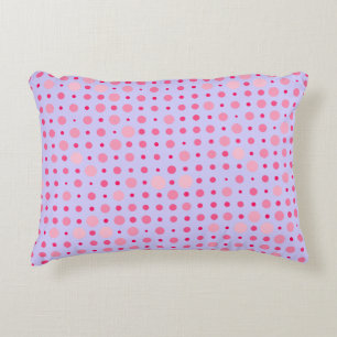 Retro Polka Dot 01.Pink LPurple BG Decorative Cushion