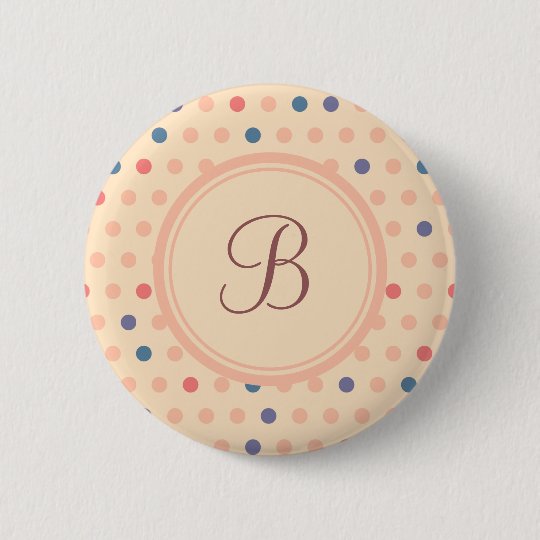 Retro Polka Dot 6 Cm Round Badge