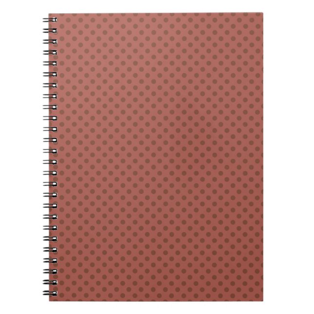 Retro, polka dot brown notebook (Front)