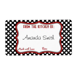 Retro Polka Dot Canning Label