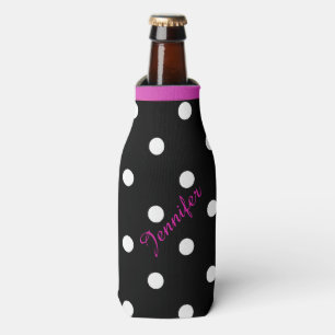 Retro Polka Dot Custom Bottle Cooler
