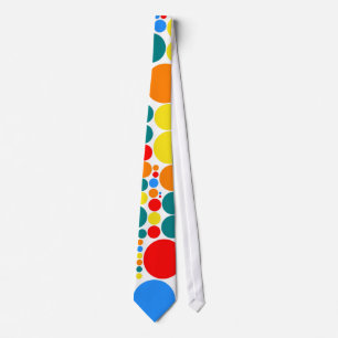 Retro Polka Dot Mosaic Pattern #7 Tie